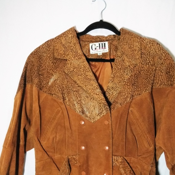100% Leather Lined Brown Snap Jacket Size M Vtg - Picture 5 of 8